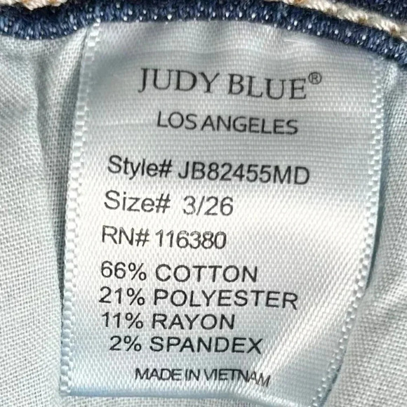 Judy Blue Dad Jean Size 3/26 Jean Denim Blue Straight Leg - Picture 12 of 13